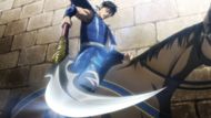 Shin gets the poleaxe of late General Ou Ki (Image Source: Studio Pierrot)